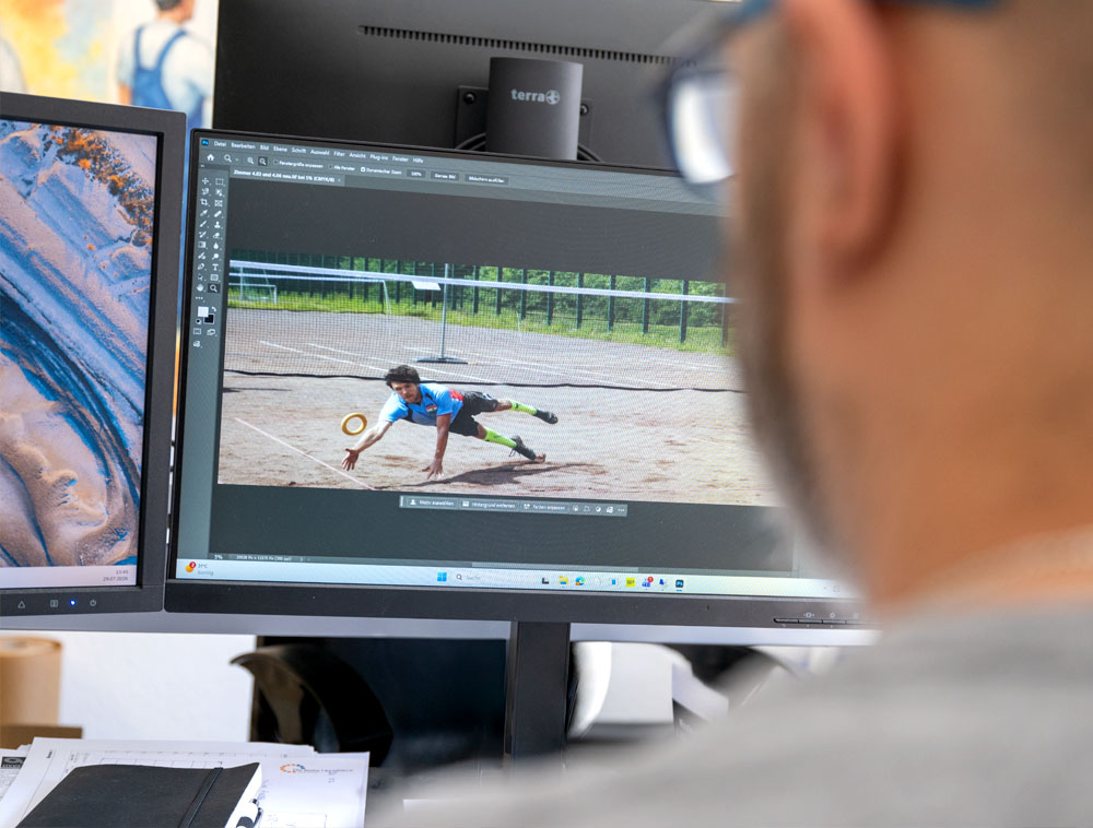 Wanddrucke werden am PC vorbereitet